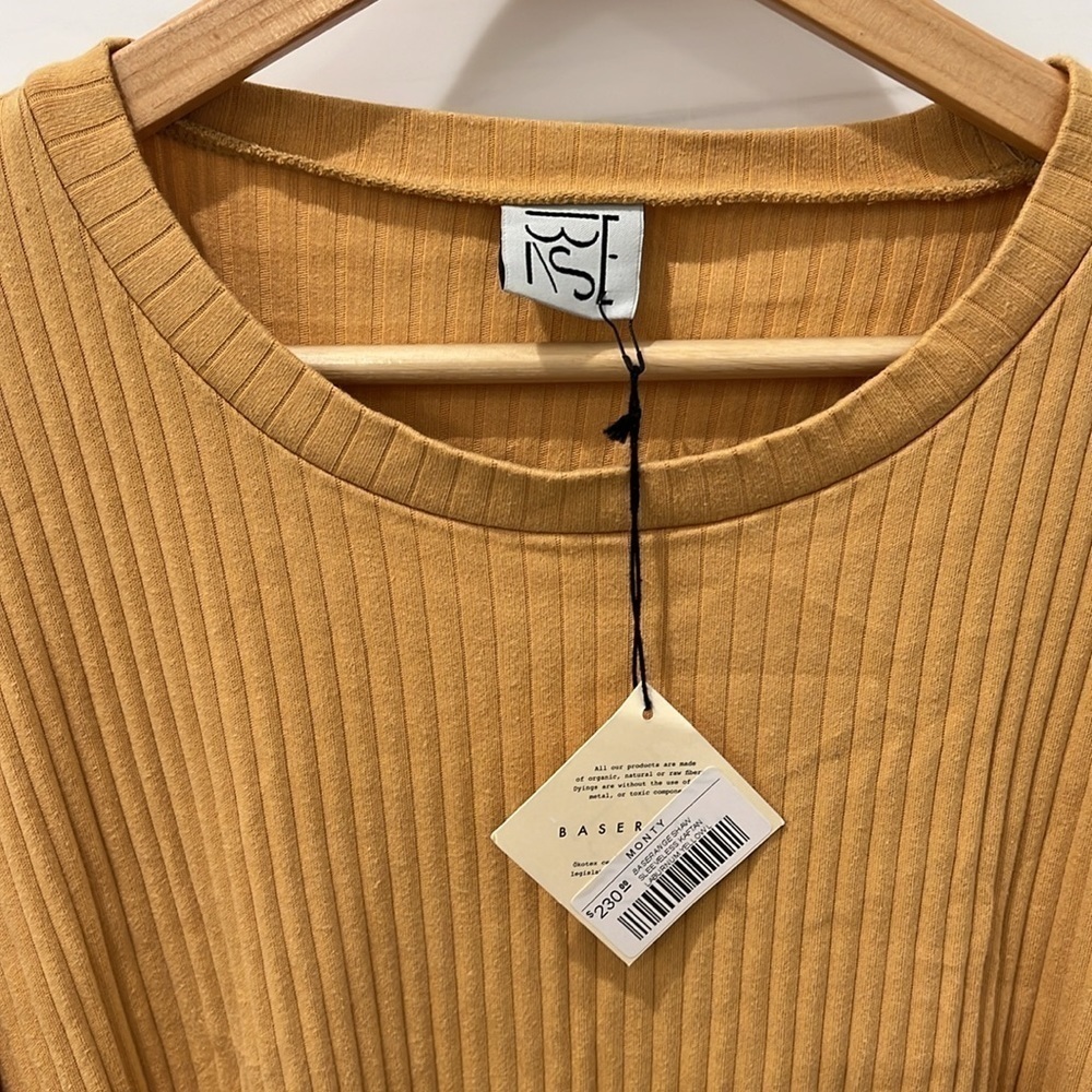 Baserange | Nwt Yellow Shaw Kaftan Sleeveless 100% Cotton Dress - Size Large — image 5 of 8